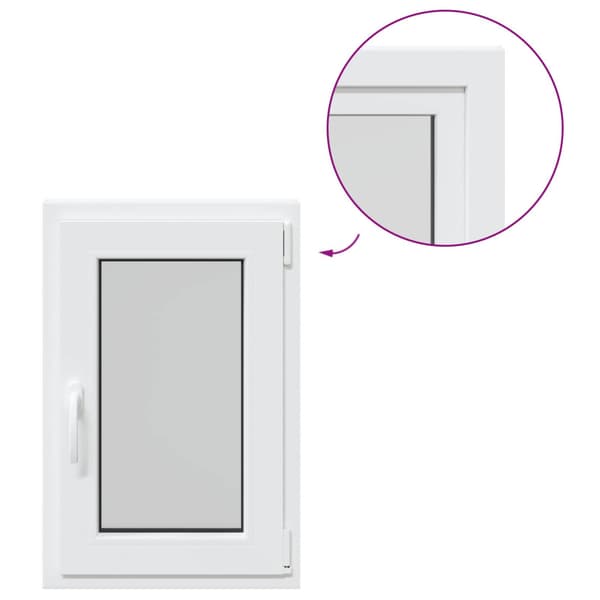 Källarfönster RISOR Vit 50 x 75 cm PVC och glas