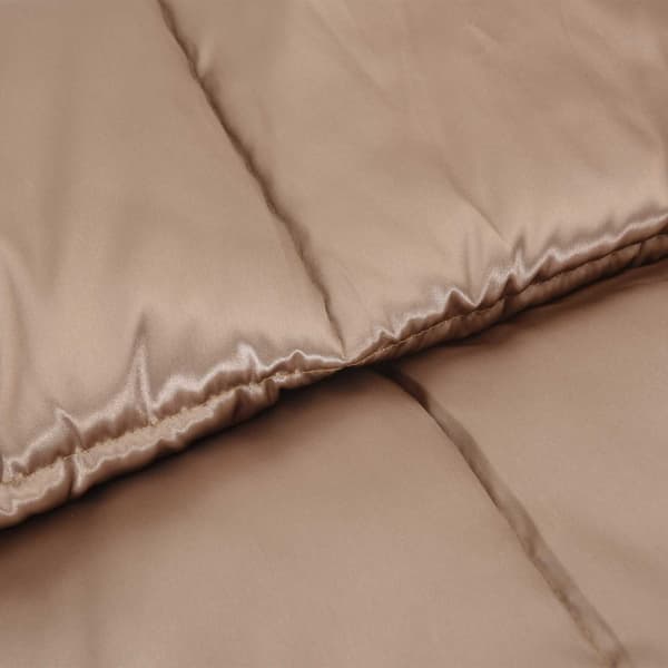 Vinter Täcke Guld 220 x 240 cm Satin och Mikrofiber