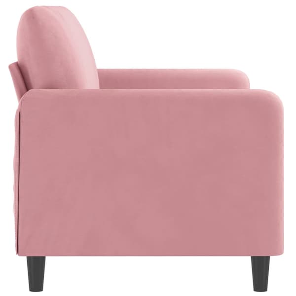 Soffa 2-sits rosa 140 cm sammet