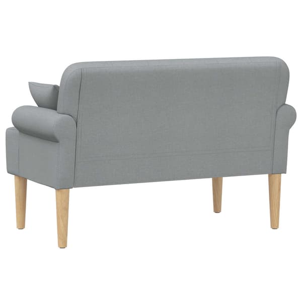 Loveseat med knapprapport Ljusgrå 120 x 65 x 79 cm Tyg