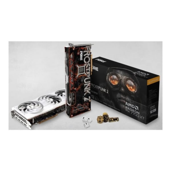 Sapphire Pure Radeon RX 7700 XT 12GB - Frostpunk 2 Edition - grafikkort - Radeon RX 7700 XT - 12 GB