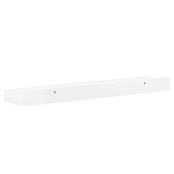 Vägghyllor 2 st vit högglans 40x9x3 cm