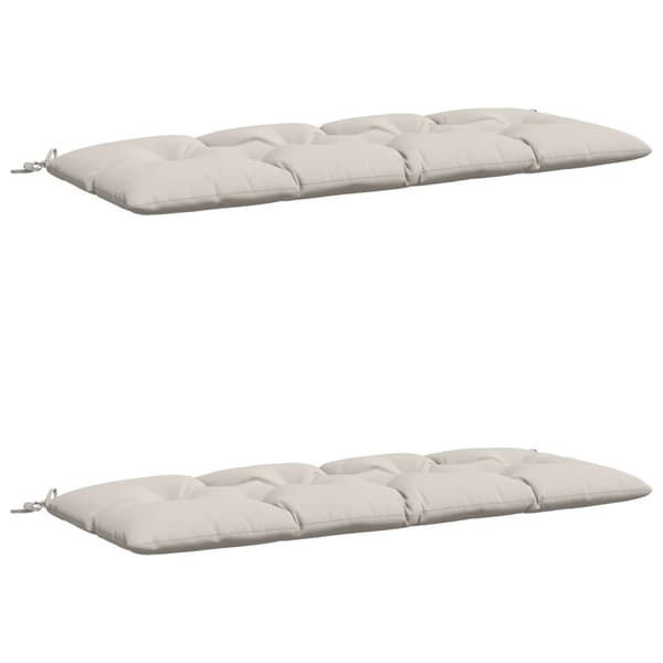 Bänk Kuddar VIANEN 2 st 100% Polyester Vit 150 x 60 x 12 cm