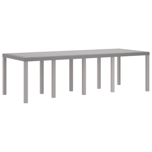 Trädgårdsmöbelset 11 st Ljusgrå Polypropylen