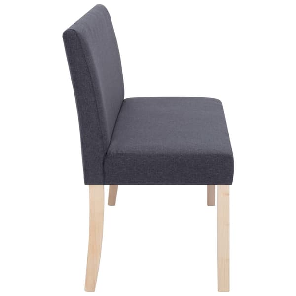 Bänk 139,5 cm mörkgrå polyester