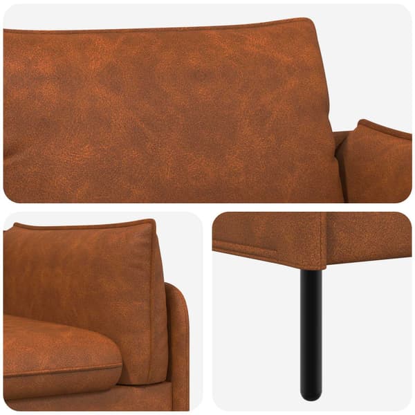2-sits soffa Brun 188 x 81 x 89 cm Konstläder