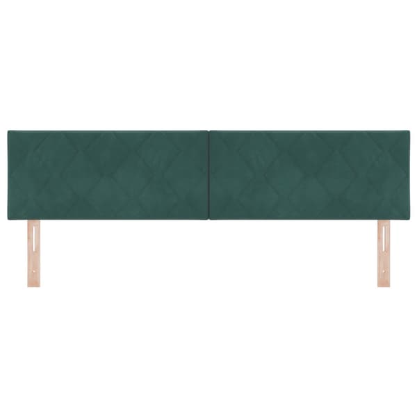 Huvudgavel Mörkgrön 180 cm Sammet