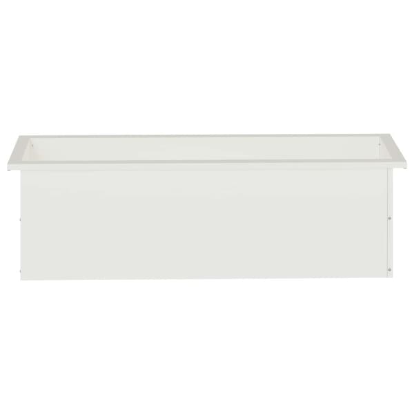 Odlingslåda med LED Vit 30 x 100 x 30 cm Stål