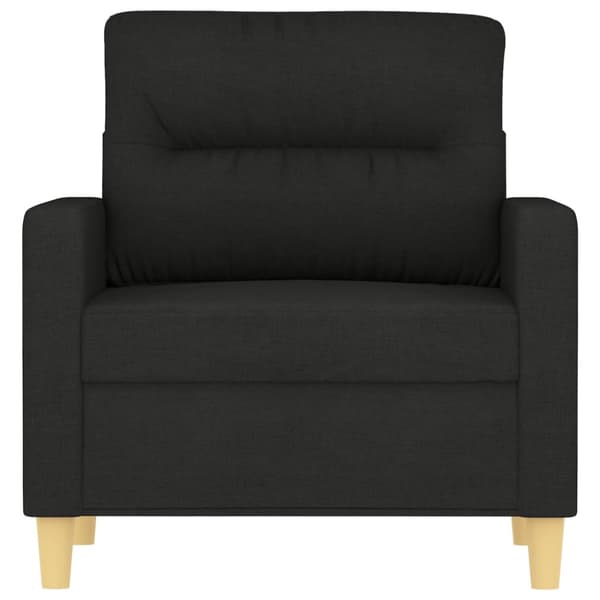 Fåtölj svart 60 cm tyg