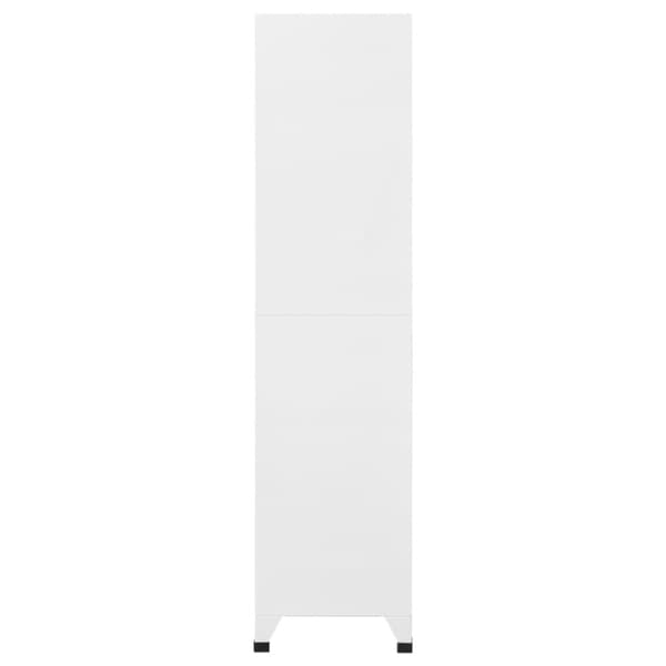 Förvaringsskåp ljusgrå och mörkgrå 90x45x180 cm stål