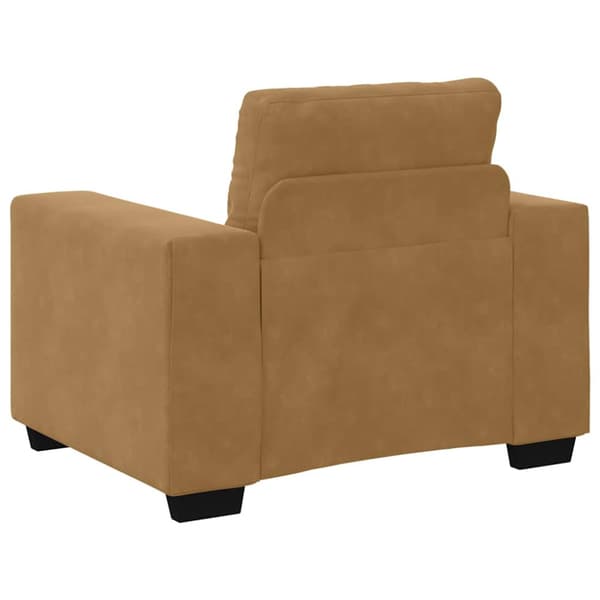 Soffstol brun 100x78x80 cm sammet