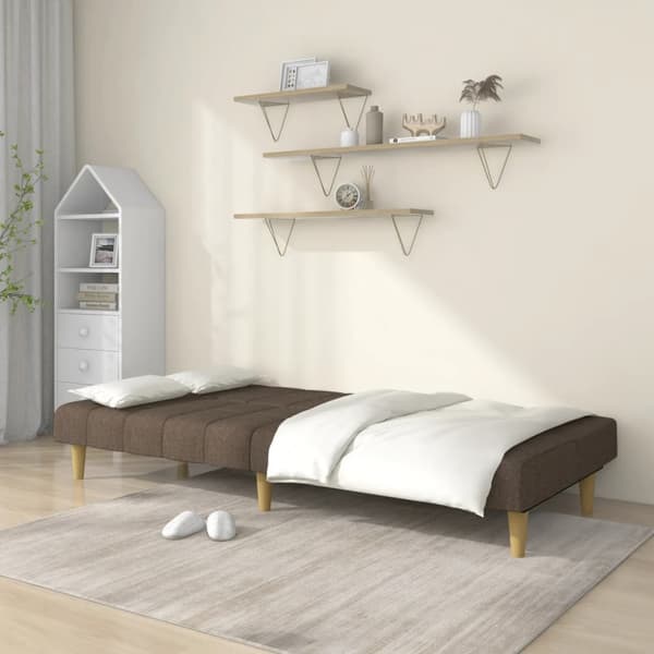 Bäddsoffa 2-sits taupe tyg
