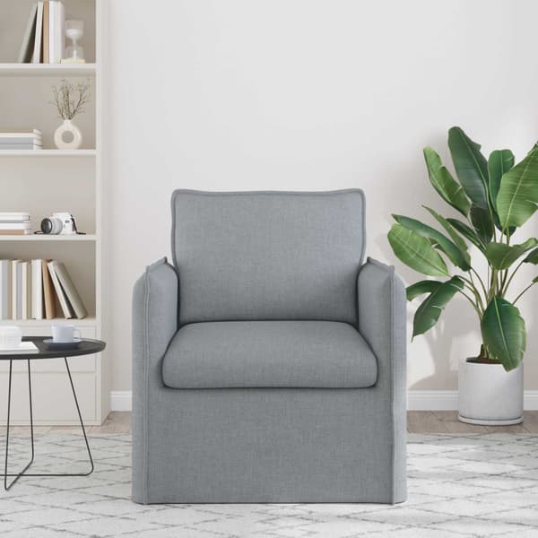 Soffa Ljusgrå 75 x 82 x 85 cm tyg