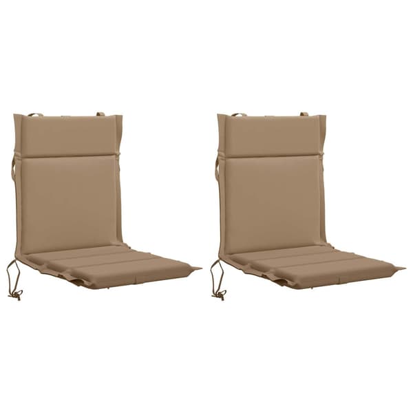 2-delade Höga Ryggstolsdynor GEMERT 2 st 100% Polyester Taupe