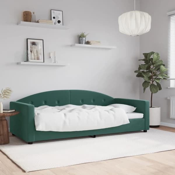 Dagbädd mörkgrön 90x200 cm sammet
