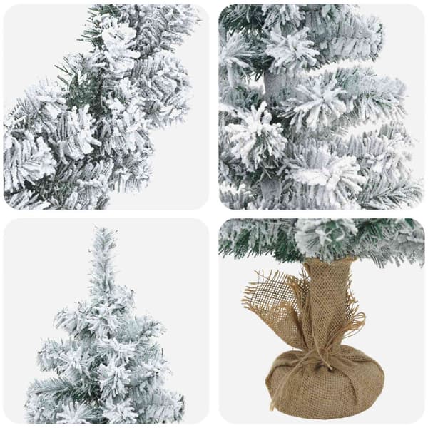 Mini-julgransset 60 cm PVC Grön och Vit