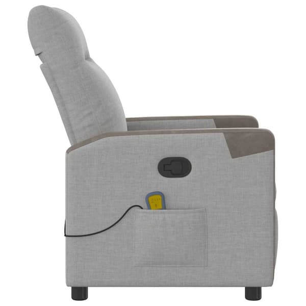 Massagefåtölj molngrå tyg