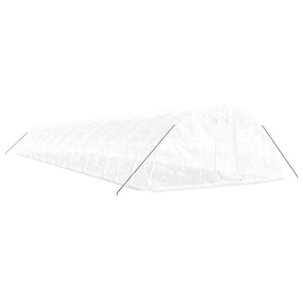 Växthus med stålram vit 110 m² 22x5x2,3 m
