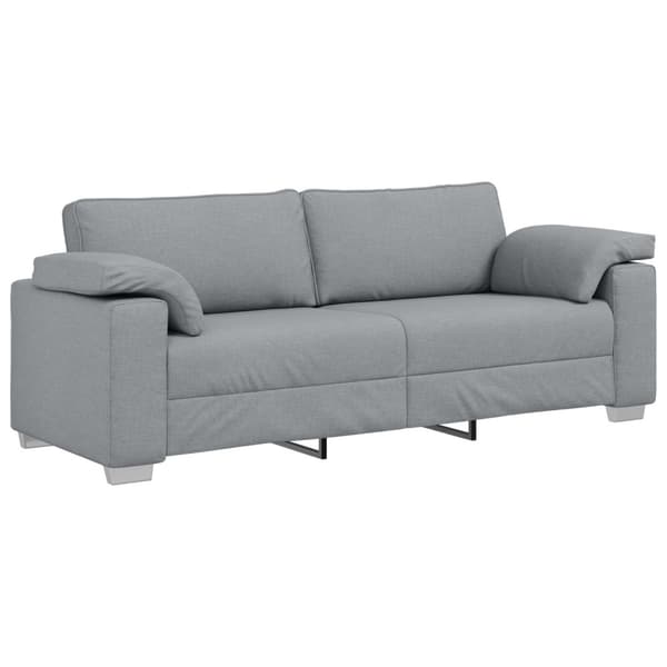 3-Sits soffa Ljusgrå 220 cm tyg