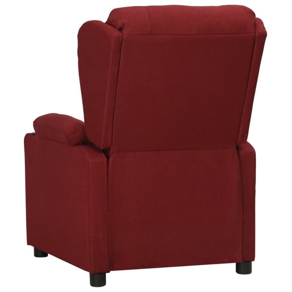 Reclinerfåtölj vinröd tyg