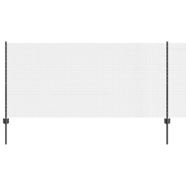 Stängsel med stolpe Grå 1 x 100 m Stål och PVC