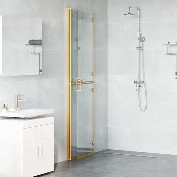 Walk-In duschvägg Guld 110 x 6,5 x 190 cm