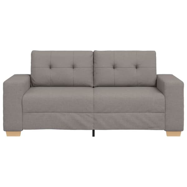 Tvåsitssoffa taupe 180x77x82 cm tyg