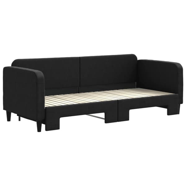 Dagbädd utdragbar svart 80x200 cm tyg