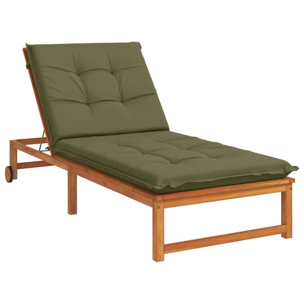 Solstol Kudde GEMERT 100% Polyester Olivgrön 190 x 80 x 9 cm