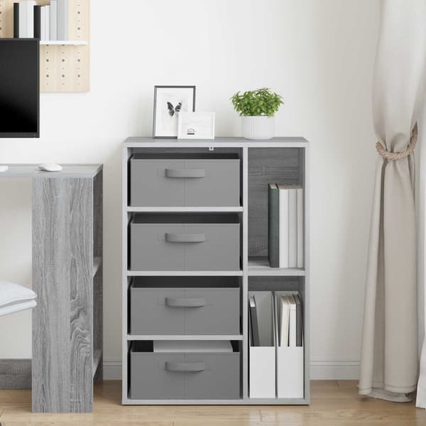 Sideboard med låda Grå Sonoma 60 x 33,5 x 84 cm