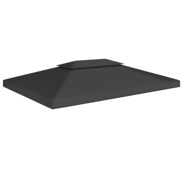 Paviljongtak med ventilering 310 g/m² 4x3 m svart