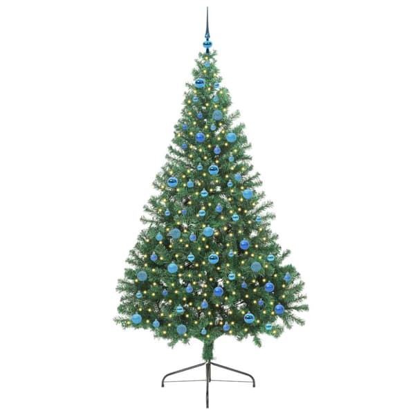 Konstgjord Förbelyst Julgran Grön 240 cm PVC