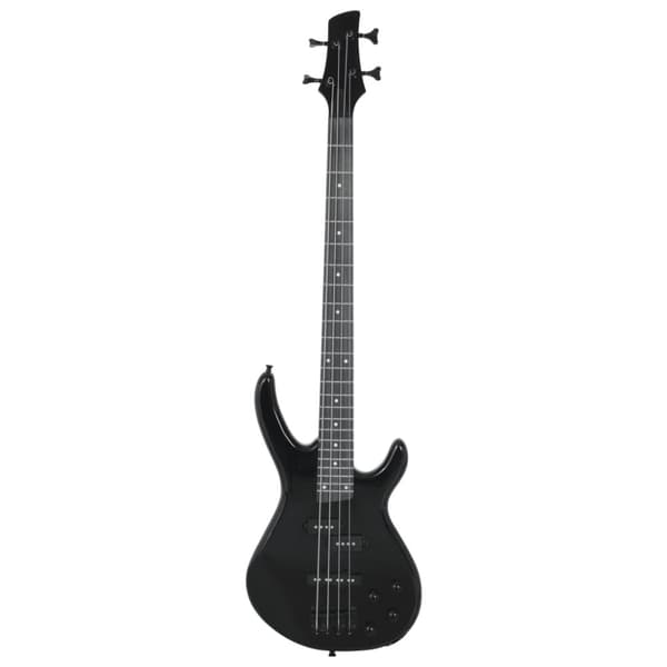Elektrisk basgitarr för nybörjare med väska svart 4/4 46"