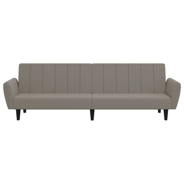 Bäddsoffa 2-sits ljusgrå sammet