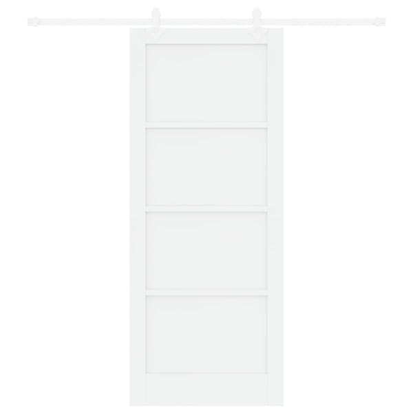Skjutdörr 86 x 211 cm Konstruerat trä Vit