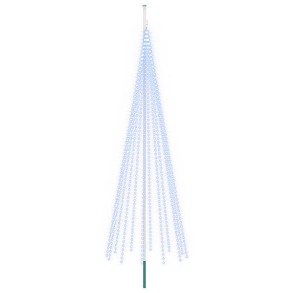 Julgransbelysning med markspett och flaggstång 500 cm