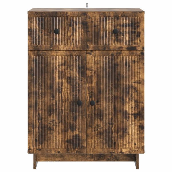 Sideboard med låda Rökt ek 66 x 34,5 x 90 cm Konstruerat trä