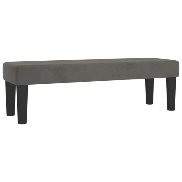 Ramsäng med madrass mörkgrå 160x200 cm sammet