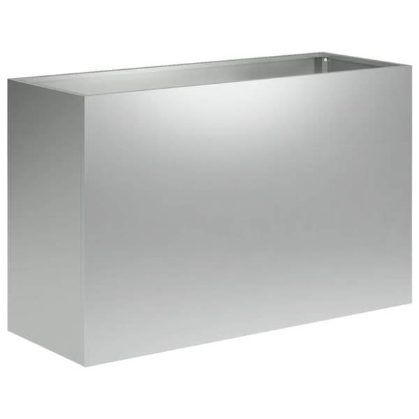 Trädgårdsplanterare 2 st Silver 80 x 40 x 50 cm