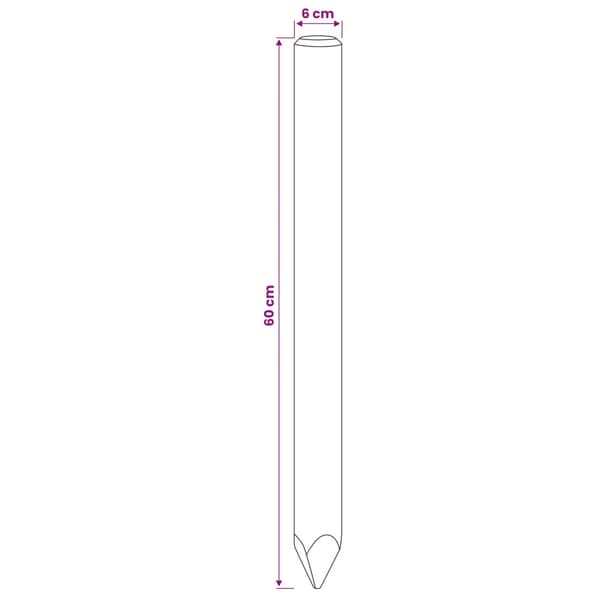 Staketstolpar 15 st Grön 60 cm Massiv furu