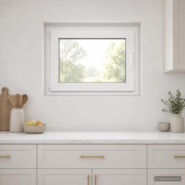 Källarfönster RISOR 80 x 55 cm PVC och glas