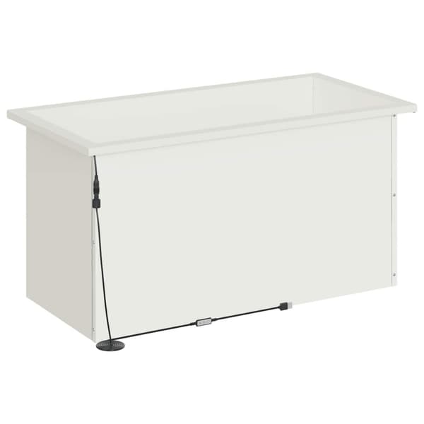Odlingslåda med LED Vit 40 x 80 x 40 cm Stål
