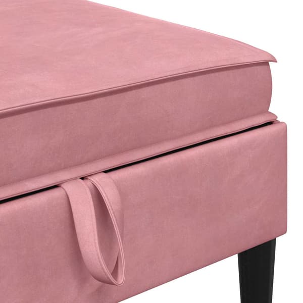 Möbelset för vardagsrummet med kudde 6 pcs Rosa Sammet