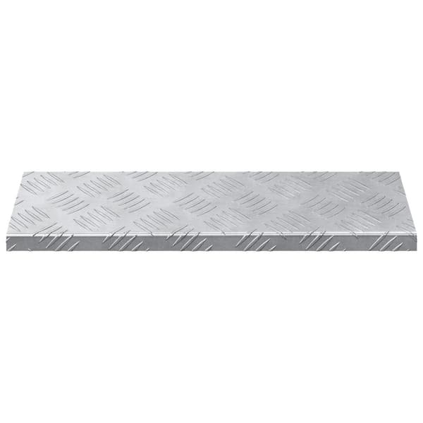 Trappsteg 10 st 60 x 18 x 2,5 cm Silver Aluminium Rektangulär