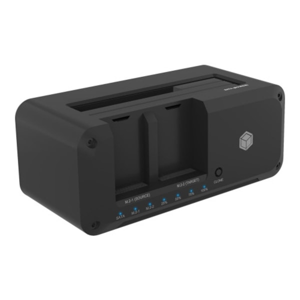 ICY BOX IB-2924MSCL-C31 - HDD / SSD dockningsstation - klonfunktion - M.2 NVMe Card / SATA 6Gb/s - USB 3.2 (Gen 2)