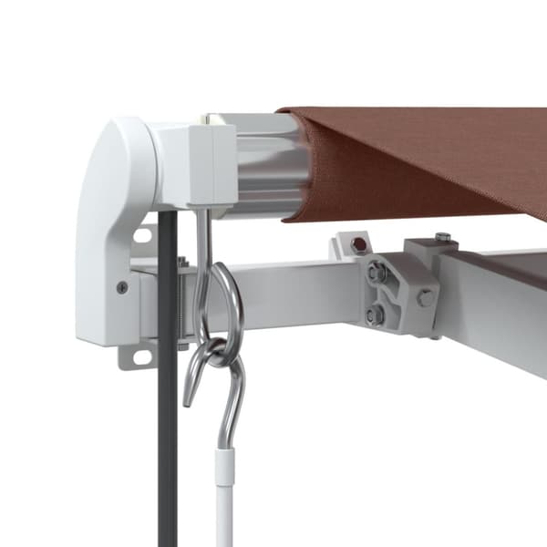 Markis automatiskt infällbar med LED brun 400x300 cm