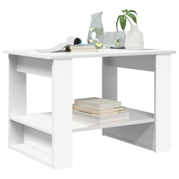 Kaffeebord Vit 72 x 50 x 50 cm Konstruerat trä