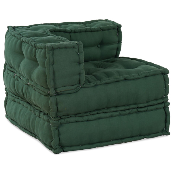 Modulsofa enhet 3 pcs Grön Tyg
