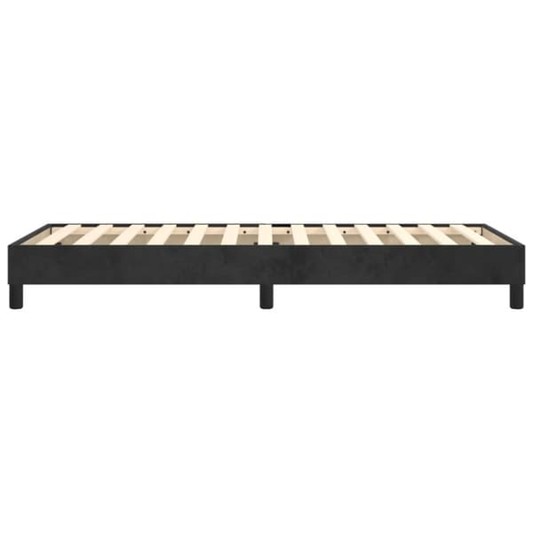 Boxspring-sängram svart 80x200 cm sammet