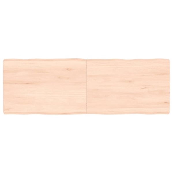 Bordsskiva 120x40x(2-6) cm obehandlad massiv ek levande kant